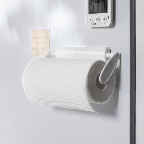 日本厨房卷纸架免打孔可伸缩粘贴