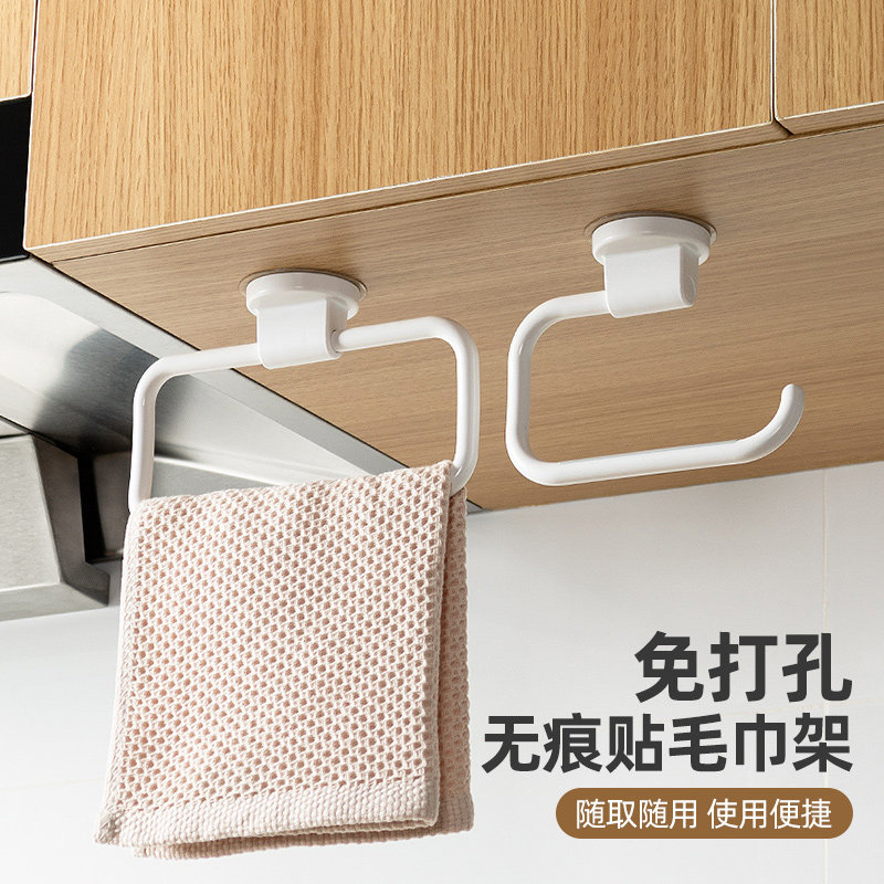 免打孔毛巾架洗碗巾沥水架抹布架图片
