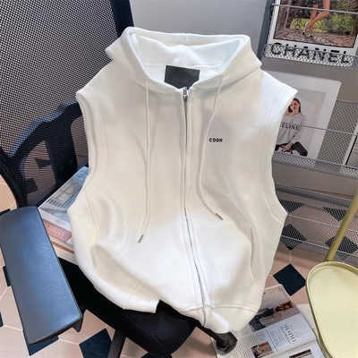 无袖连帽春秋大码上衣外套百搭