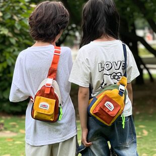 户外轻便新款儿童斜挎包宝宝胸包研学休闲男女童出游运动包包