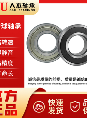 C&U人本深沟球轴承6300 6305 6306 6308 6309 6311 6312 2RZ/2Z