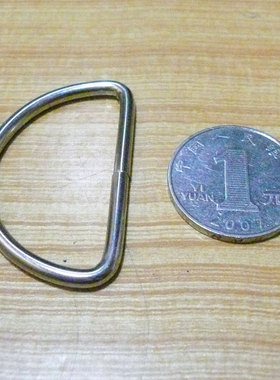 厂家直销diy手工背带配件D字扣D形扣包扣半圆D扣 3.5X38mm