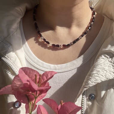 【龙之泪】原创设计师水晶项链血珀白水晶绿幽灵女士项链生日礼物