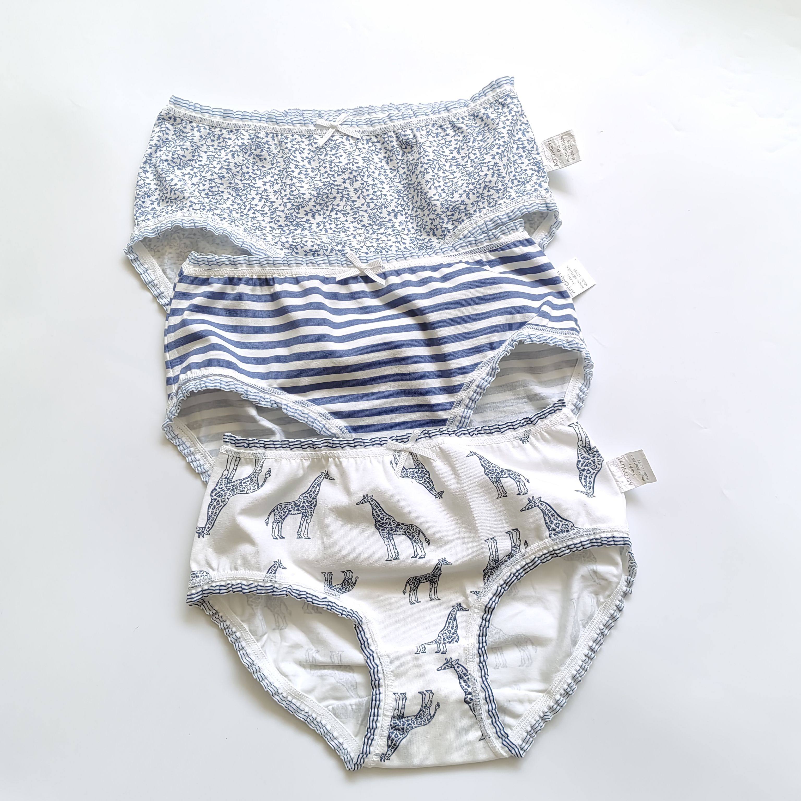 2025新款内裤女童三角裤纯棉中大童女孩青花瓷印花三角内裤三条装,童装/婴儿装/亲子装,内裤,淘宝优惠券,粉丝福利购,淘宝优惠卷