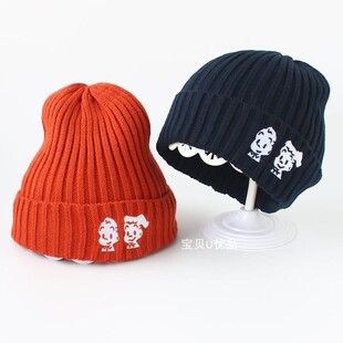 儿童帽子秋冬季薄款宝宝针织帽男童女童潮款毛线帽中小学生套头帽