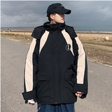 港风冬季青少年连帽中长款宽松拼接棉衣男MY8021P125控价158，男装棉衣，电商B315