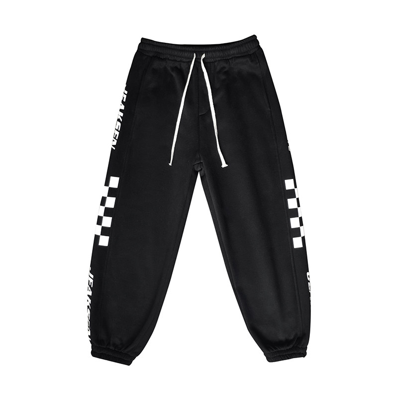 冬季新品港风加绒加厚卫裤青少年宽松印花裤男K2122P55控价68,男装休闲裤,电商B315