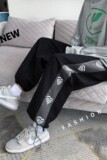 2023春季新款侧边爱心印花抽绳束脚休闲裤K3606B315P45控58，男装休闲裤，电商B315