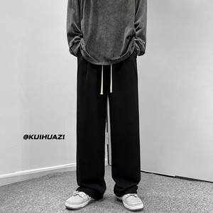 2023春季新款男士纯色宽松直筒拖地裤K3678 P45控58图片