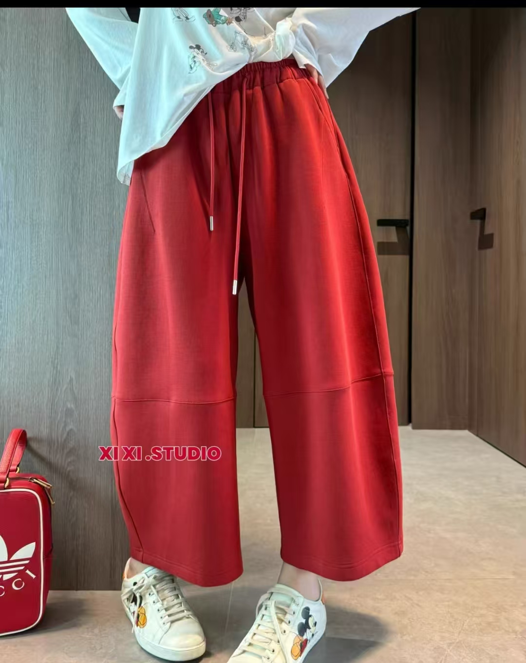 【12.8慧姐大码女装】2025新款磨毛裤子CZ992546-