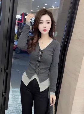 【12.14慧姐大码女装】2025新款拼接上衣CZ90053-