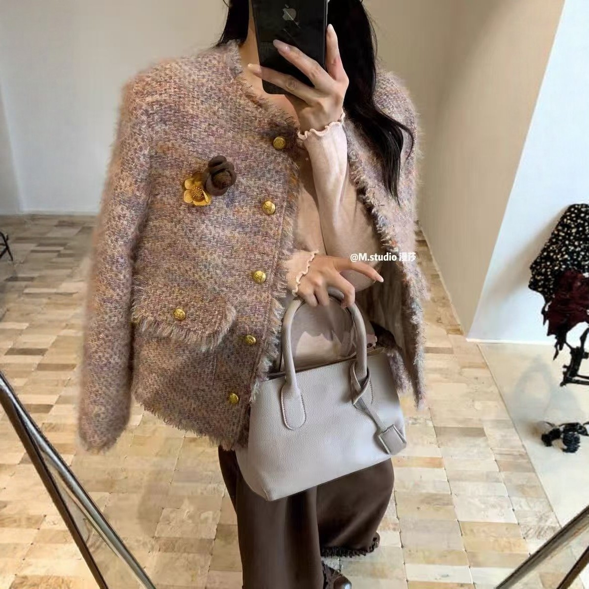 【12.26慧姐大码女装】2025新款小香风粗纺外套SFN诺5365-,女装/女士精品,大码羽绒服,淘宝优惠券,粉丝福利购,淘宝优惠卷