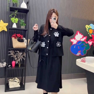 【1.14慧姐大码女装】2025新款针织套装KKF酷3616-