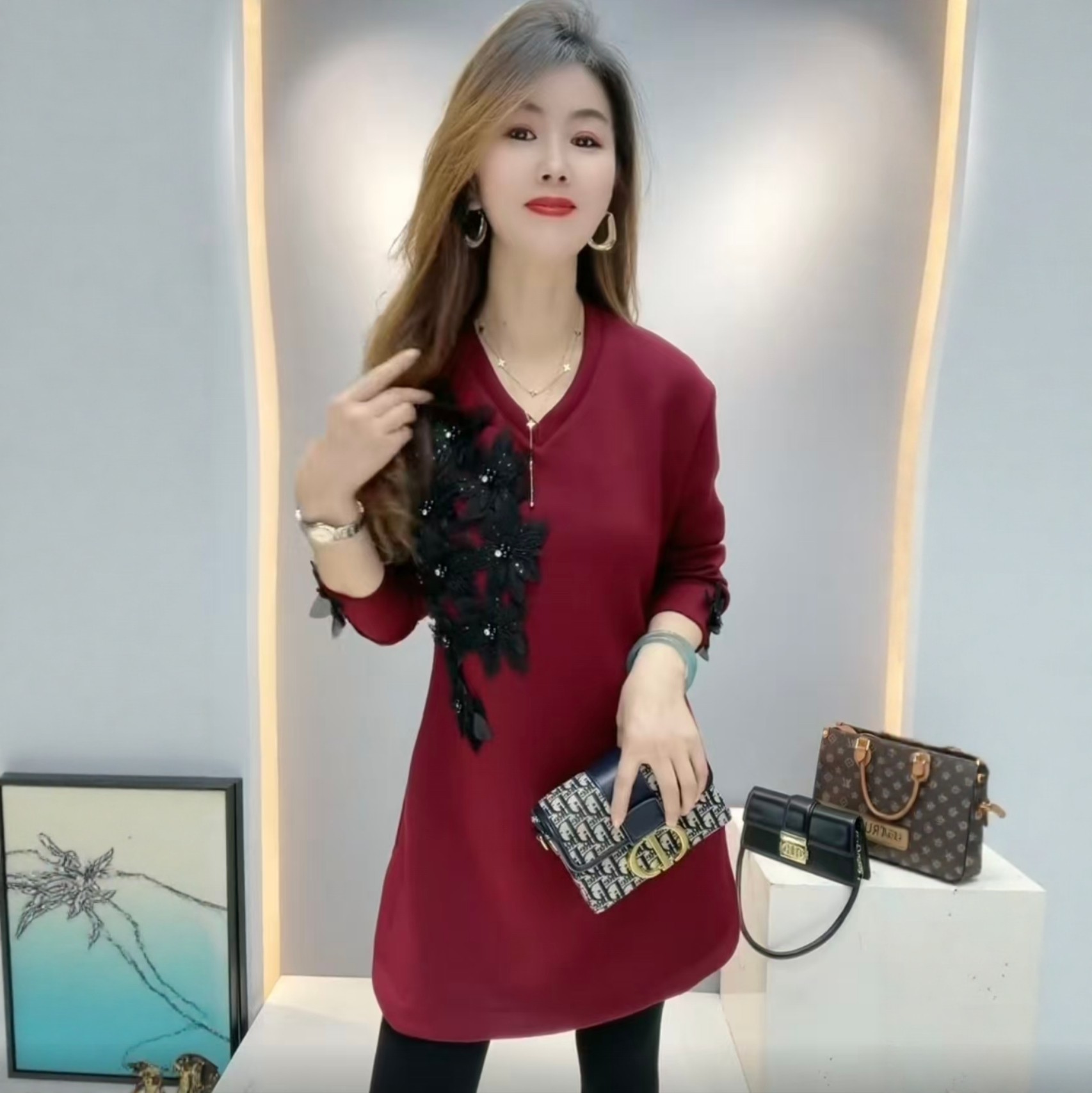 【12.18慧姐大码女装】2025新款上衣HM妹10226-7148