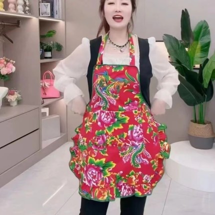 【11.13慧姐大码女装】2025新款东北大花围裙YMR988-