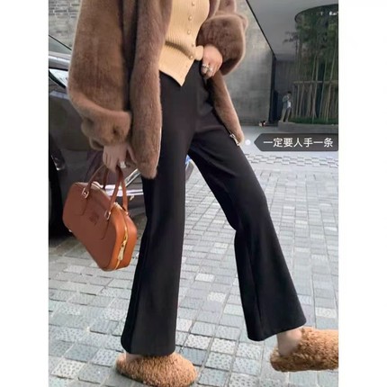 【11.12慧姐大码女装】2025新款加绒高端裤子JME1968