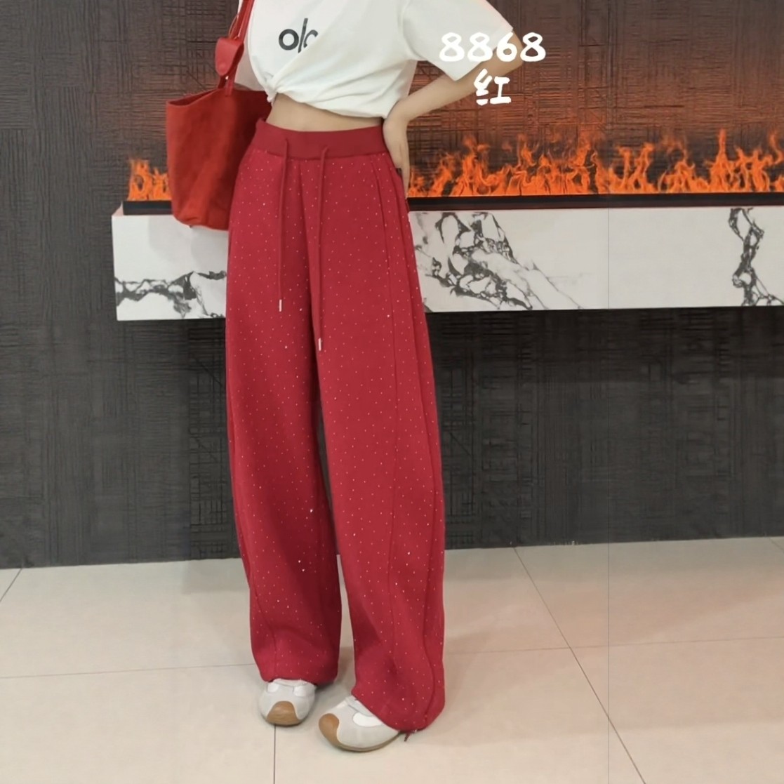 【12.14慧姐大码女装】2025新款满天星重工裤子XY8868-