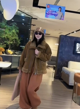 【12.5慧姐大码女装】2025新款鹿皮绒颗粒毛外套SMM922-