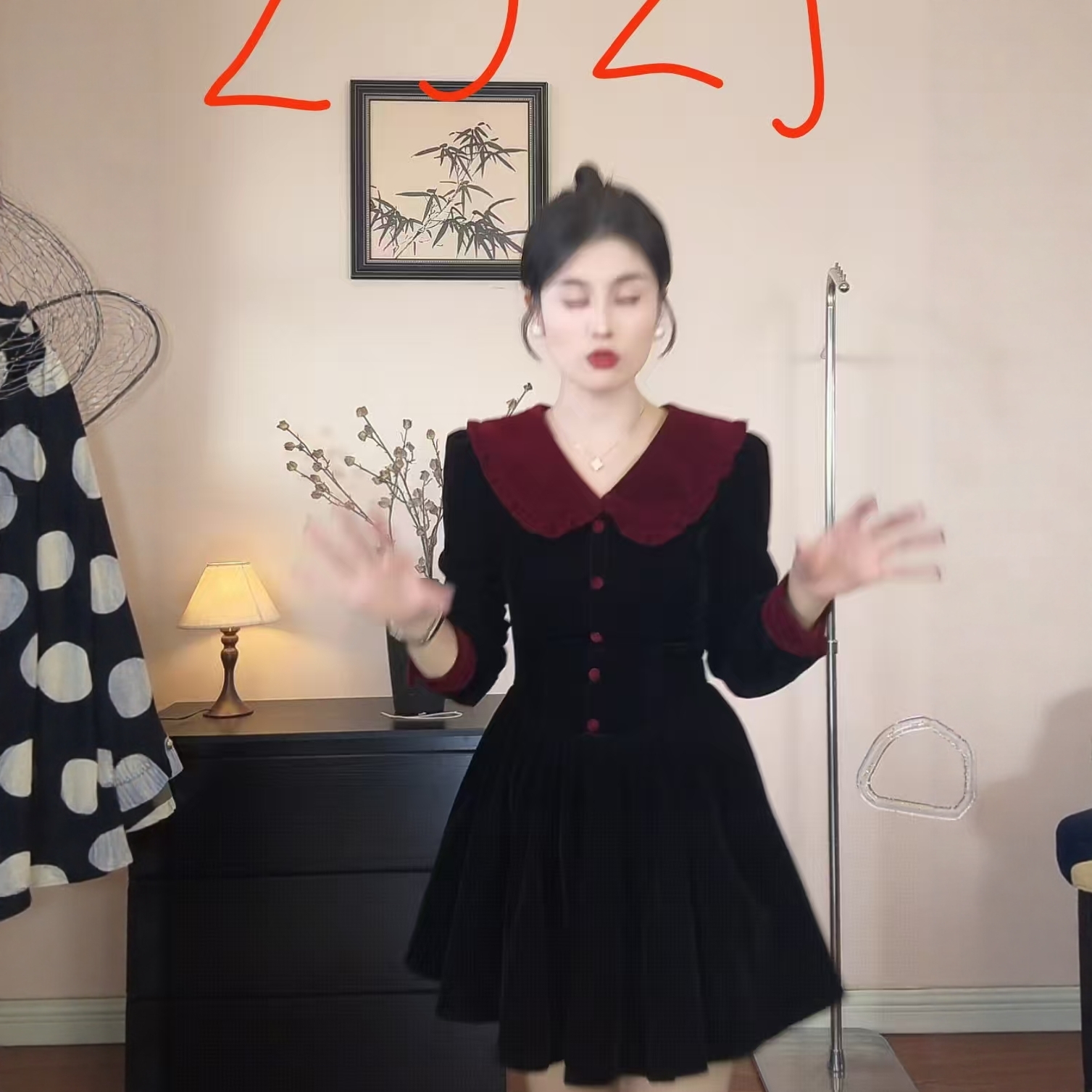 【12.5慧姐大码女装】2025新款高端连衣裙BLS2525-