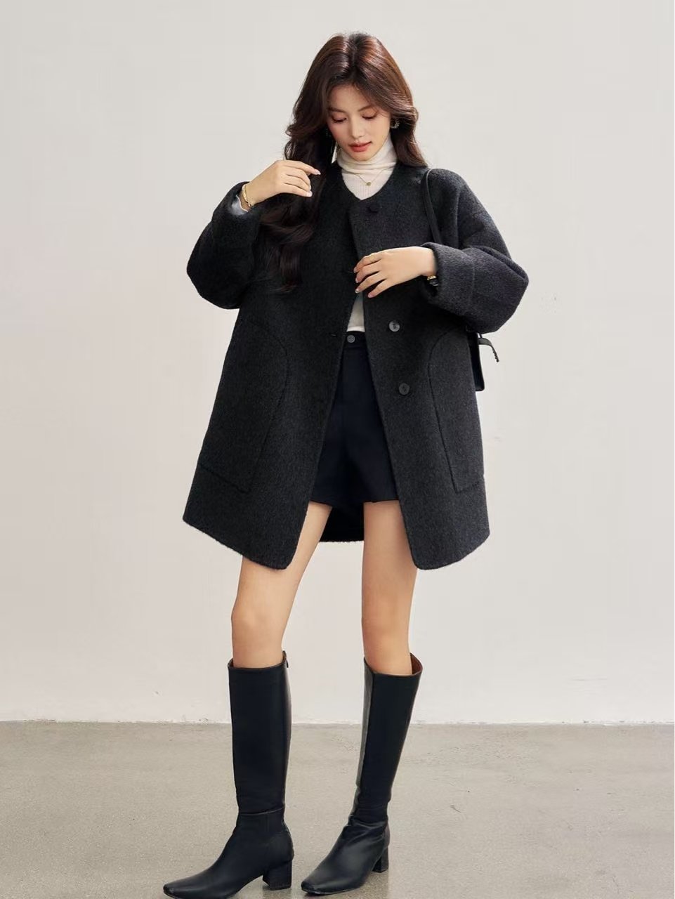 【1.10慧姐大码女装】2025新款羊毛大衣外套SFX8350-,女装/女士精品,大码羽绒服,淘宝优惠券,粉丝福利购,淘宝优惠卷