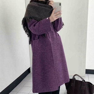 【1.18慧姐大码女装】2025新款羊绒大衣外套SFX8619-