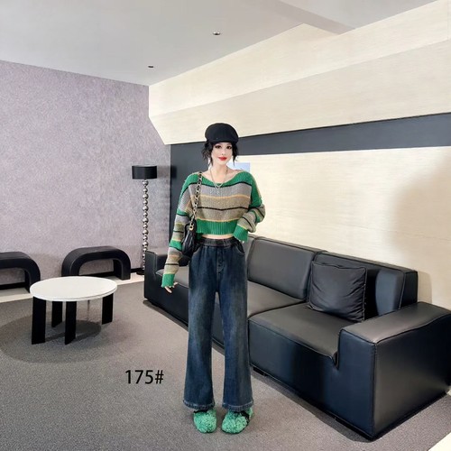 【12.1慧姐大码女装】2025新款加绒牛仔裤子CCJ175-