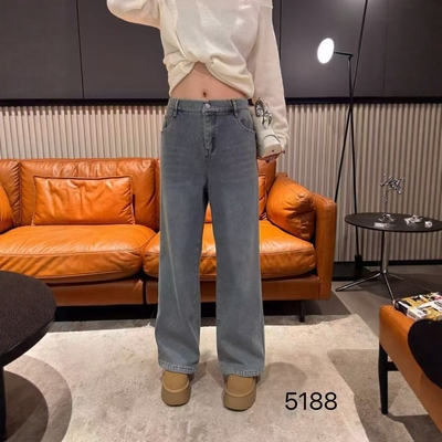 【11.28慧姐大码女装】2025新款牛仔加绒裤子DTT5188-