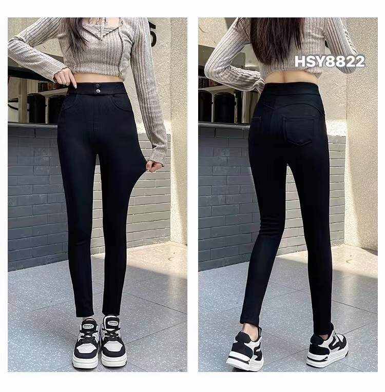 【11.12慧姐大码女装】2025新款牛油果魔术小黑裤HSY8822-