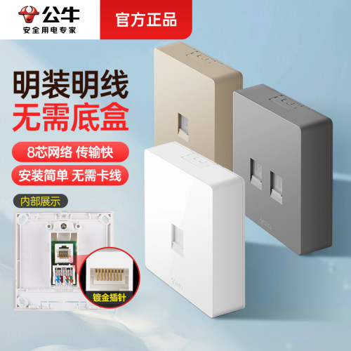 公牛明装网络电脑插座