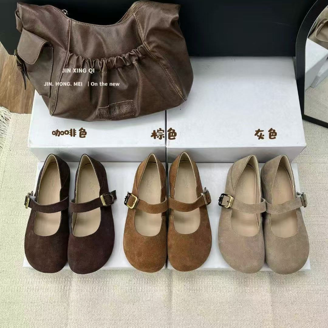 口玛丽珍鞋真皮吐司鞋单鞋女