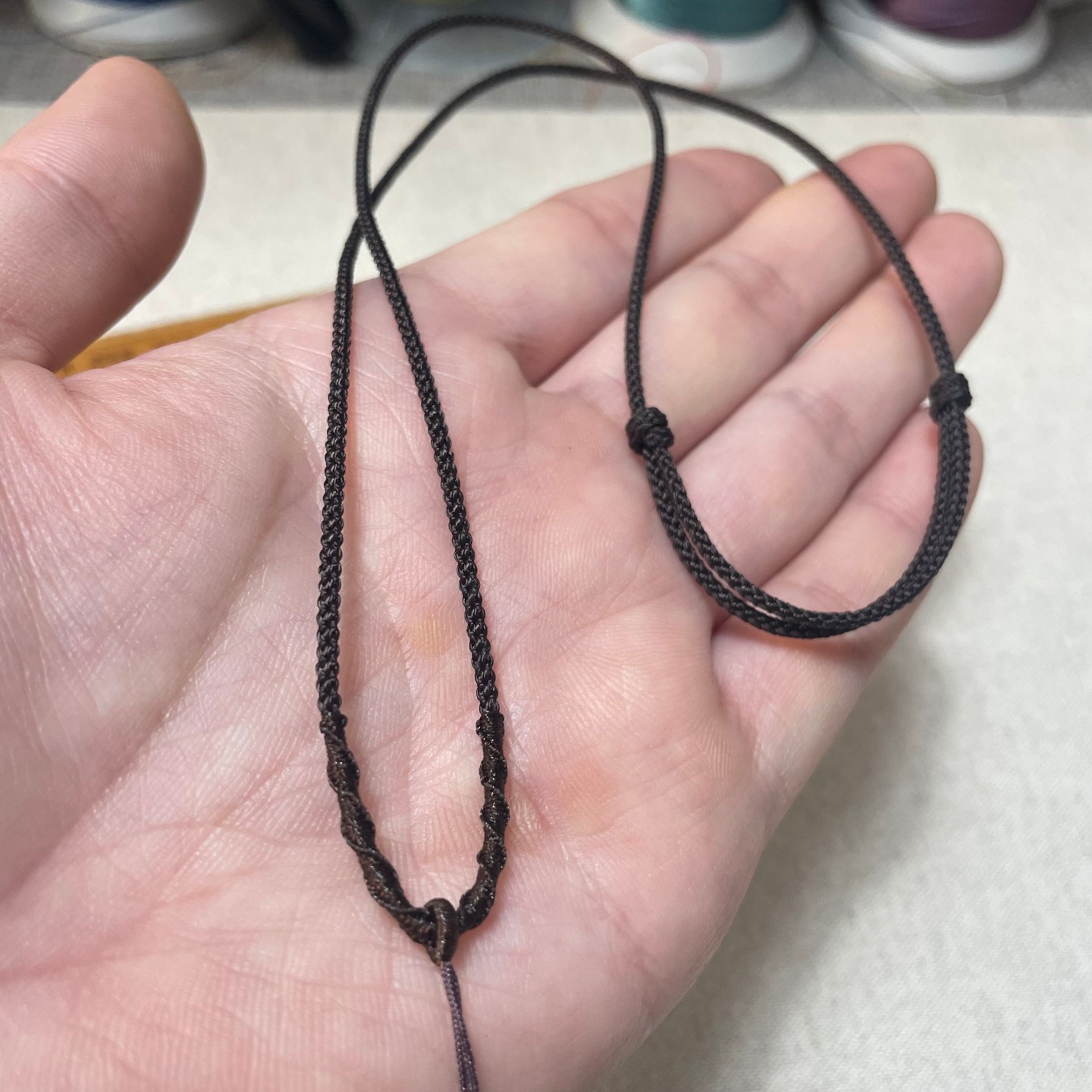 简约编织可调项链绳百搭