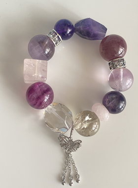 【锦葵】天然原创设计师款手串九紫离火大珠子玻利维亚多宝手链