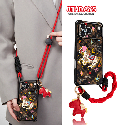 适用苹果17挂绳斜挎带挂件手机壳