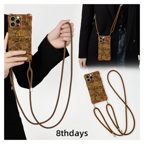 适用苹果17硅胶复古挂绳女