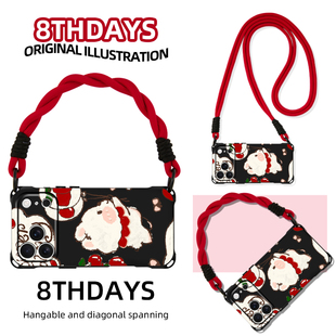 适用苹果17pro手机壳16冬挂绳14plus斜挎13华为pura80pro红黑卡通mate60全包高级磁吸时尚 创意小米15pro红色