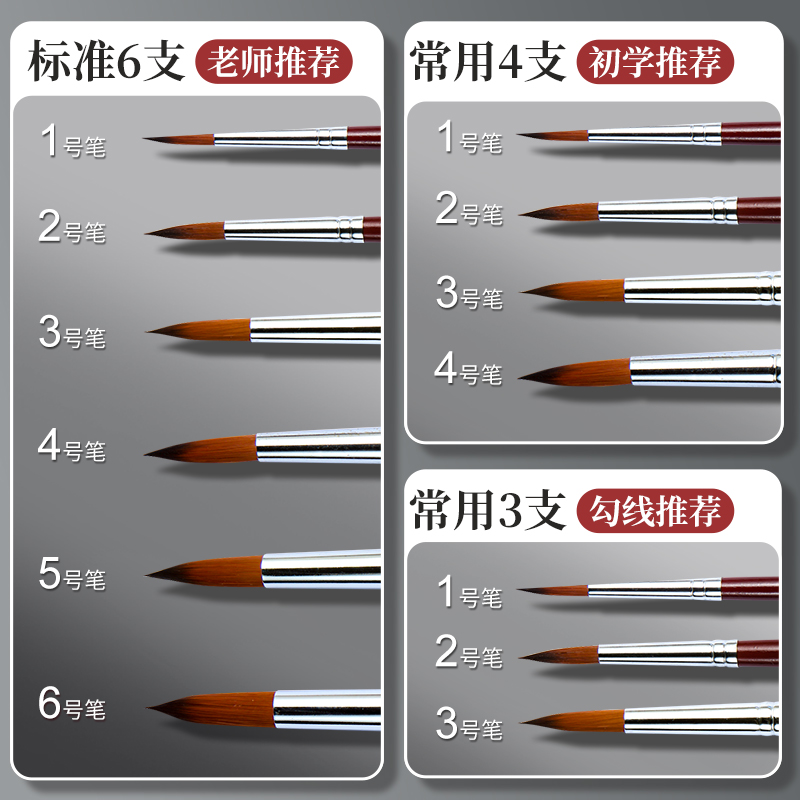 马利水彩画笔套餐美术生专用工具