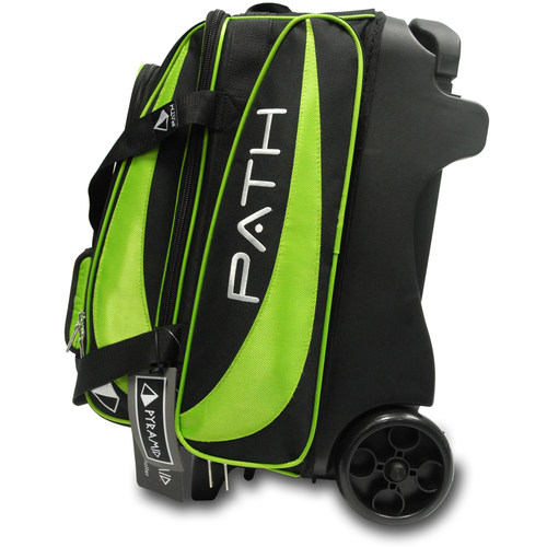 美国PYRAMID品牌拉杆大轮双球包两球袋绿色