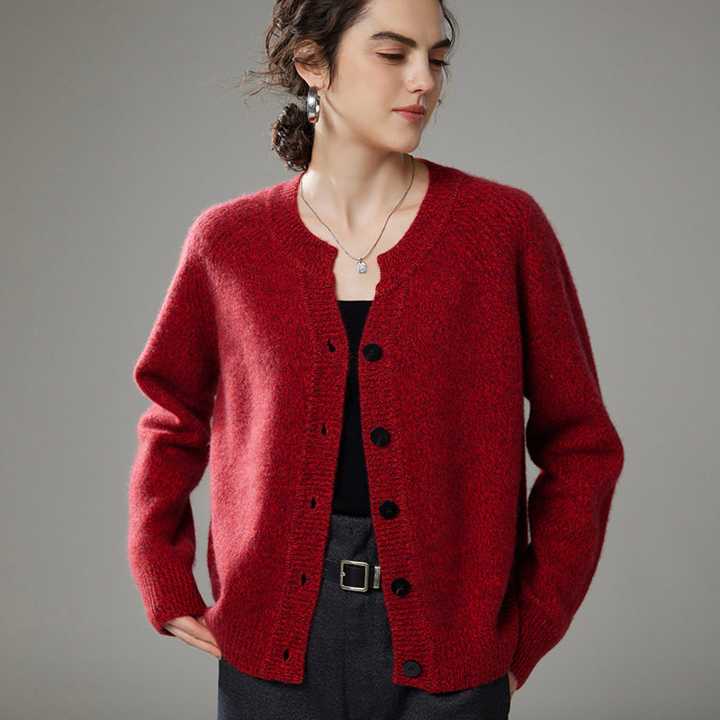 徕倩羊绒开衫女圆领外套毛衣秋冬新款宽松时尚短款长袖BM KT6194,女装/女士精品,羊绒衫,淘宝优惠券,粉丝福利购,淘宝优惠卷