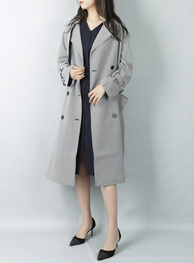 ARTIN徕倩风衣外套女2025新款春秋中长款风衣格纹爆款早春CO6567