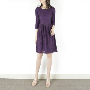 收腰显瘦双层蕾丝连衣裙OP5135 女气质款 新品 ARTIN徕倩2023秋季