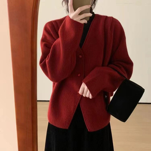 毛衣BM 羊毛针织打底宽松开衫 KT5996 女装 徕倩2024早春新款