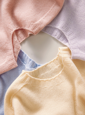 apipedream如一梦 跑量款羊绒羊毛圆领无缝针织衫毛衣/轻云软拥