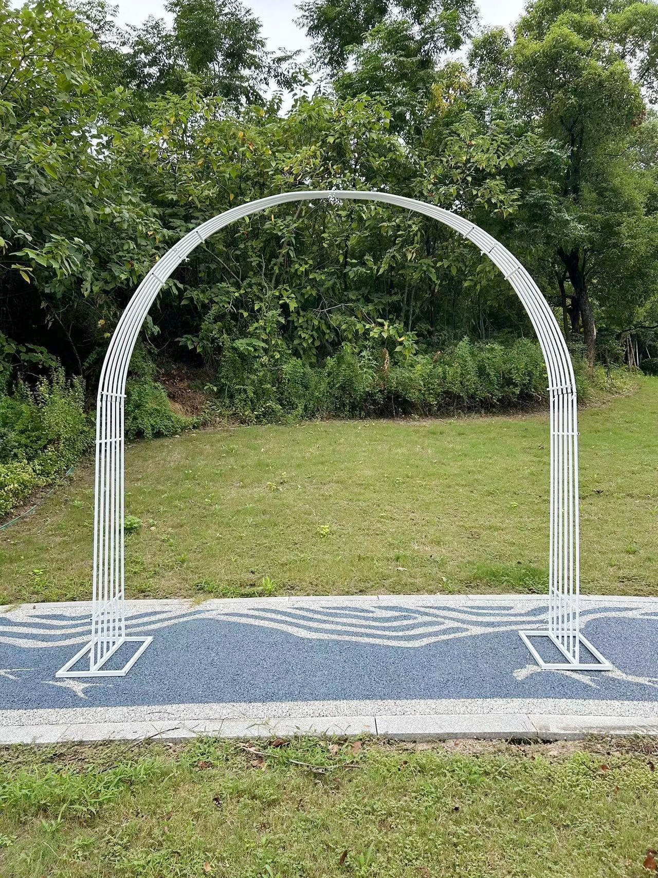 新款铁艺婚庆道具婚礼场景舞台背景布置装饰中式百搭一线牵花拱门