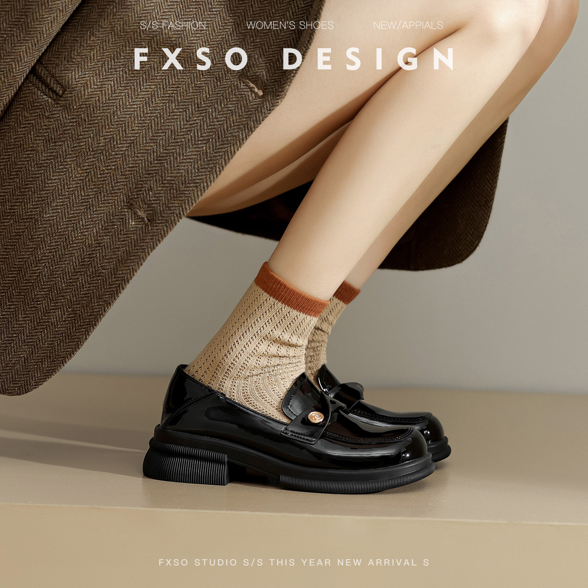 FXSO方巷金币一脚蹬懒人乐福鞋