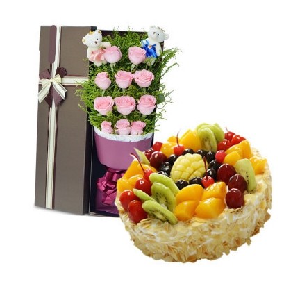深圳市宝安区新安光明西乡福永沙井街康乃馨鲜花店配送生日蛋糕