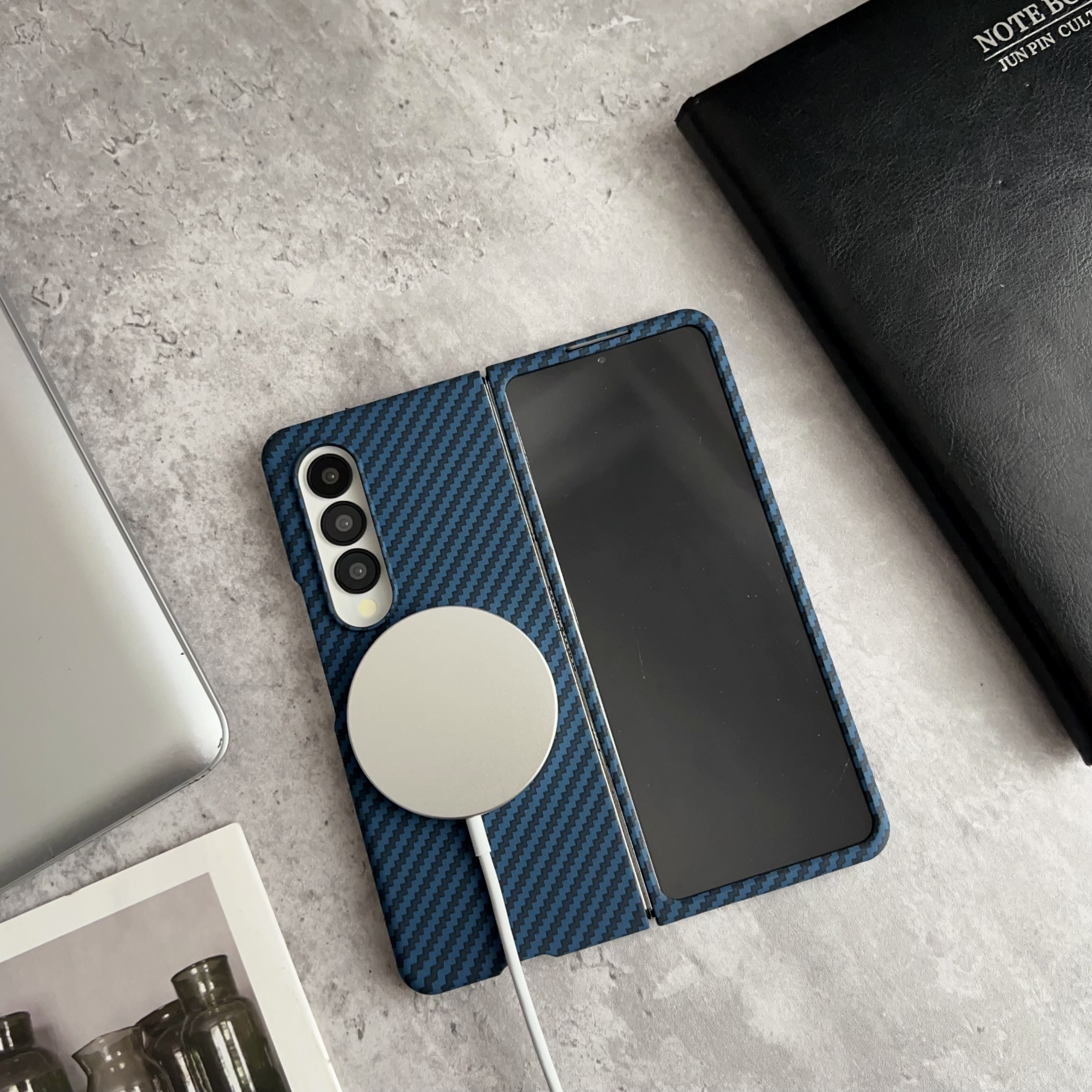 三星zfold3/4手机壳磁吸壳膜一体