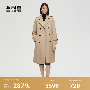 90鹅绒 风衣羽绒服 内胆可脱卸外套气质显瘦女 首创波司登