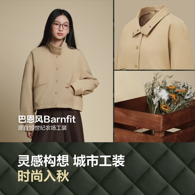 【退换货】波司登巴恩风25秋立领轻薄羽绒夹克B250135336