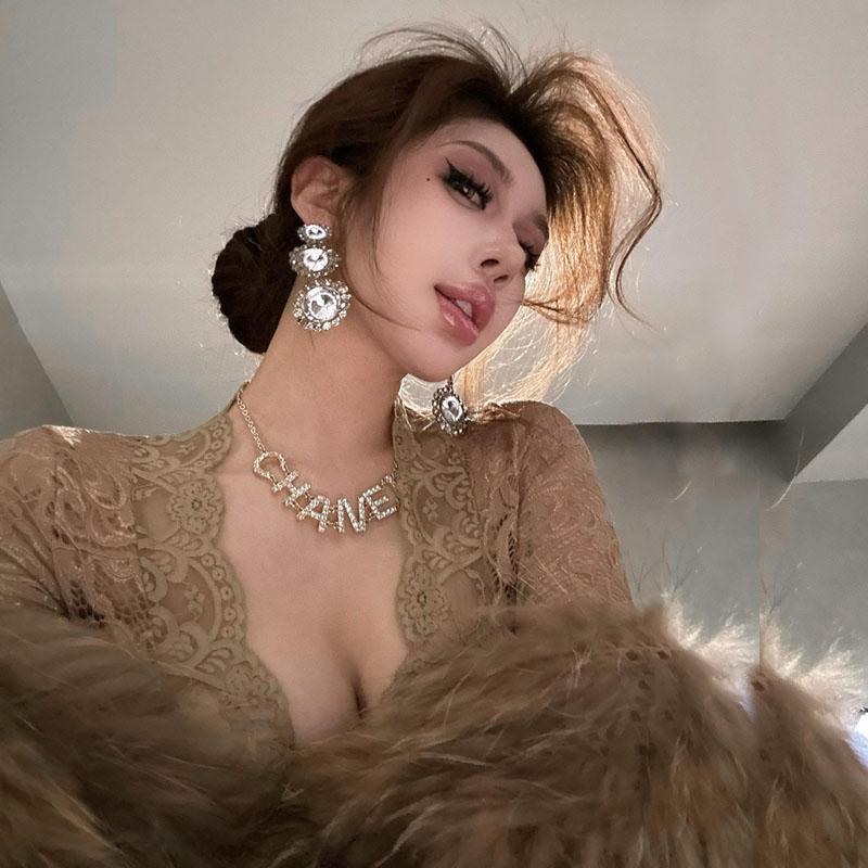 千禧性感蕾丝内搭上衣女早春新款纯欲风辣妹修身显瘦长袖打底衫女