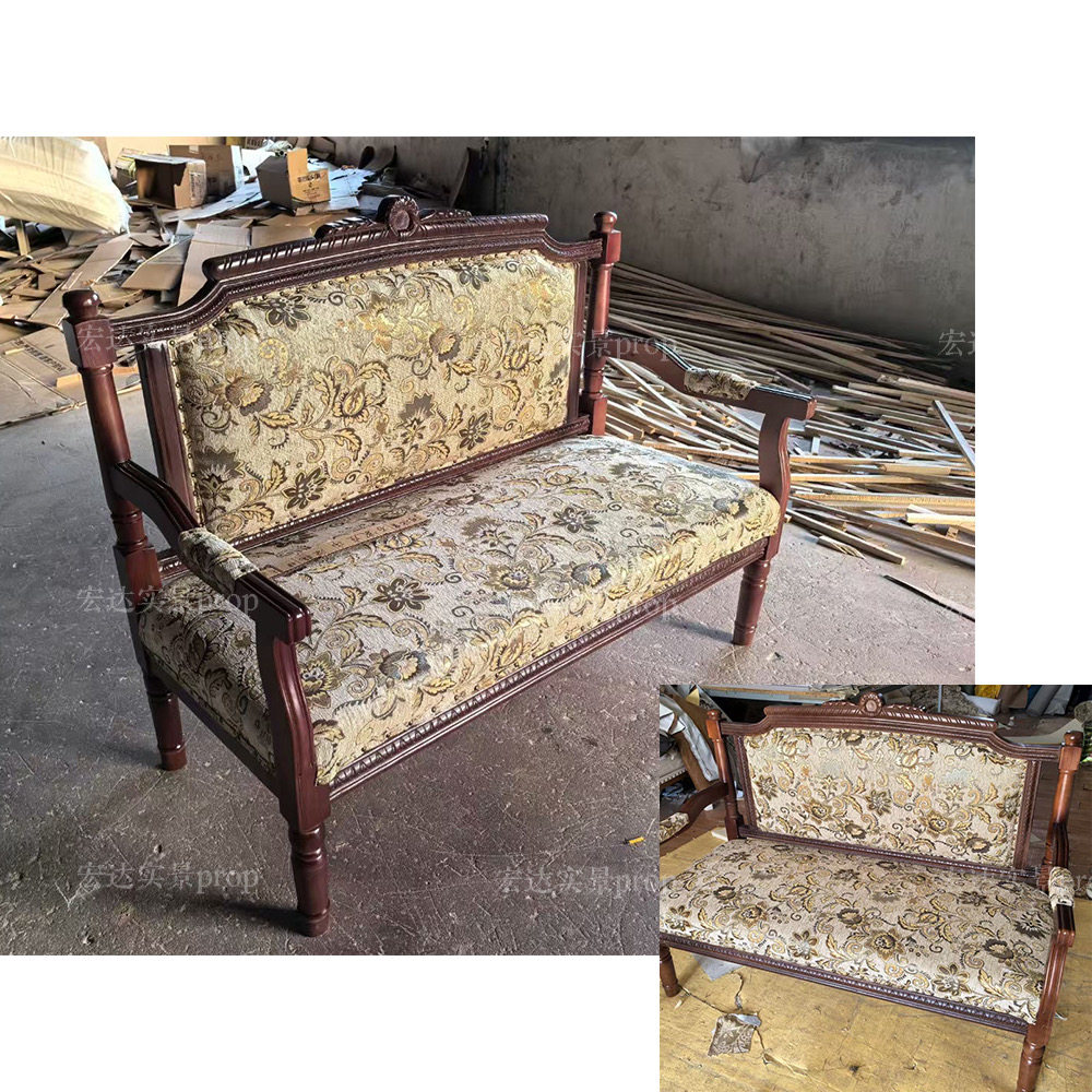 新款影楼摄影道具仿真钢琴婚纱拍照南法摄影法式复古道具沙发柜子